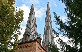 beautiful metal church roof