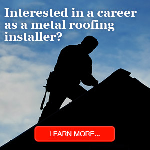 roofer working on a Metal Roof