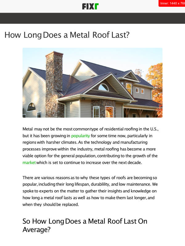 How Long Does a Metal Roof Last
