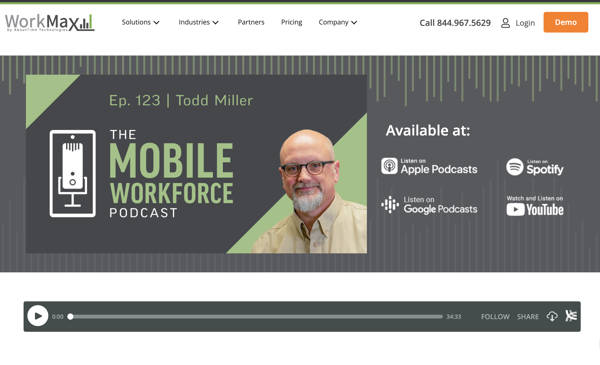 Todd Miller featured on the Mobile Workforce Podcast